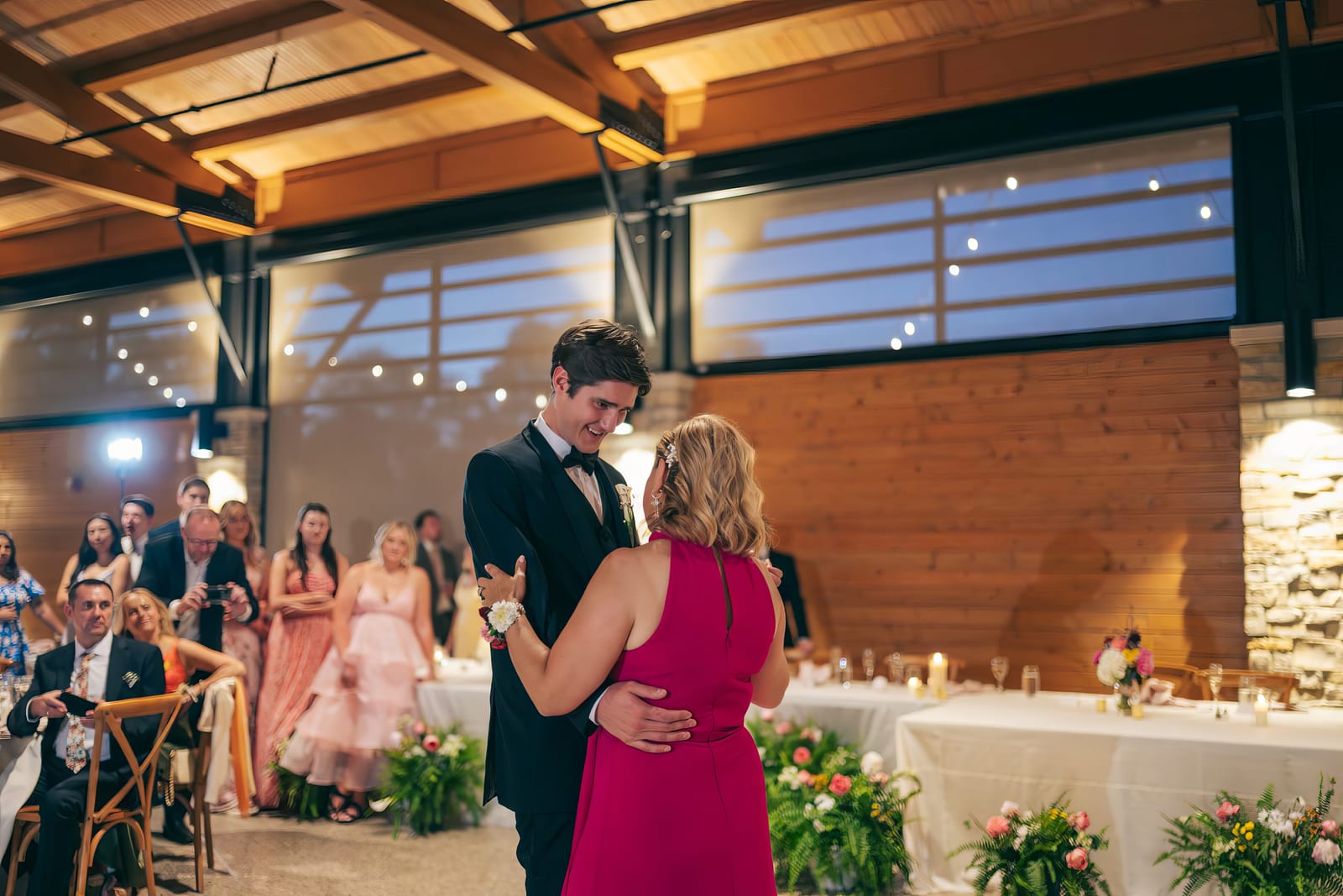 Eric dancing with his mother at the reception